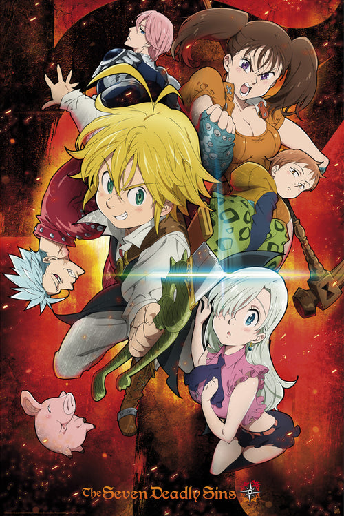 The Seven Deadly Sins Characters Póster 61X91 5cm | Yourdecoration.es