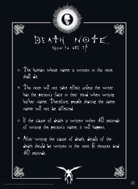 Death Note Rules Póster 38X52cm | Yourdecoration.es