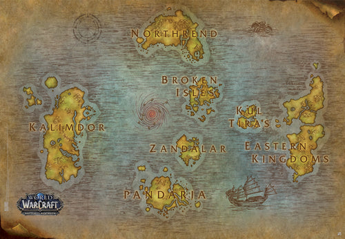 World Of Warcraft Map Póster 91 5X61cm | Yourdecoration.es