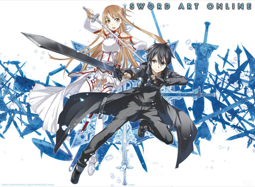 Sword Art Online Asuna And Kirito Póster 52X38cm | Yourdecoration.es