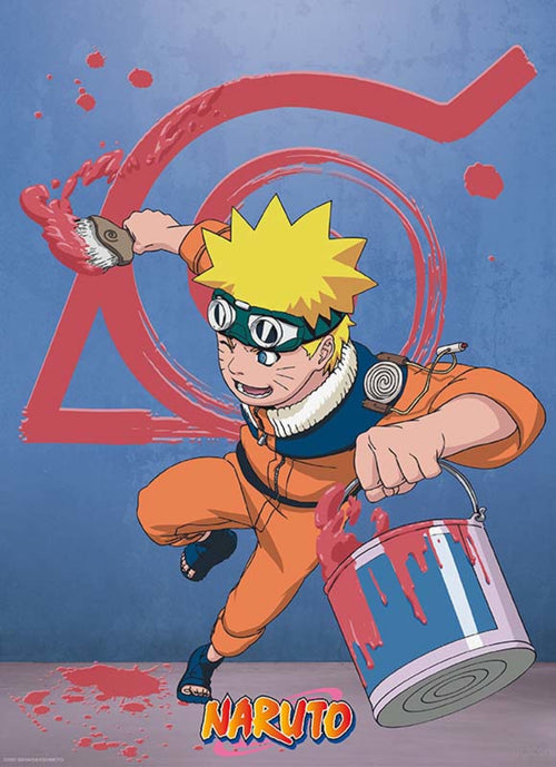 ABYstyle Naruto Naruto & Konoha Emblem Póster 38x52cm | Yourdecoration.es