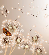 dimex dandelions and butterfly Fotomural Tejido No Tejido 225x250cm 3 Tiras | Yourdecoration.es