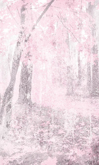 dimex pink forest abstract Fotomural Tejido No Tejido 150x250cm 2 Tiras | Yourdecoration.es