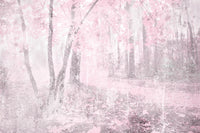 dimex pink forest abstract Fotomural Tejido No Tejido 375x250cm 5 Tiras | Yourdecoration.es