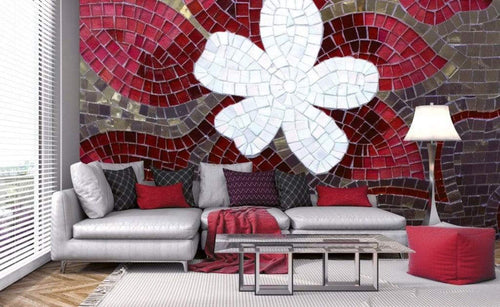 dimex red mosaic Fotomural Tejido No Tejido 375x250cm 5 Tiras Ambiente 6a3c95b8 57c8 41b8 a220 7d1aa060b29c | Yourdecoration.es