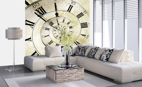 dimex spiral clock Fotomural Tejido No Tejido 225x250cm 3 Tiras Ambiente | Yourdecoration.es