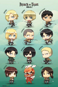 GBeye Attack on Titan Chibi Characters Póster 61x91,5cm | Yourdecoration.es