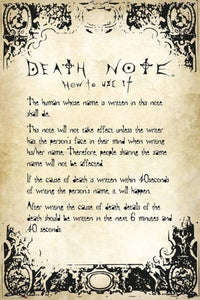 GBeye Death Note Rules Póster 61x91,5cm | Yourdecoration.es