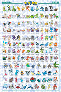 Gbeye GBYDCO072 Pokemon Hoenn English Characters Póster 61x 91-5cm | Yourdecoration.es
