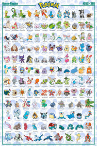 Gbeye GBYDCO073 Pokemon Hoenn French Characters Póster 61x 91-5cm | Yourdecoration.es