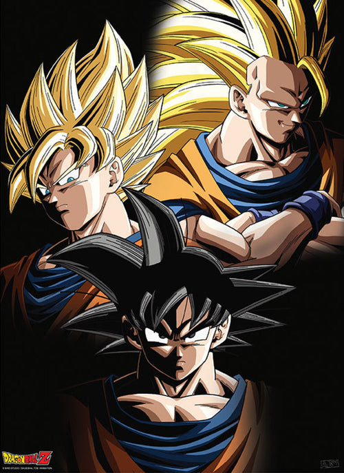 Gbeye GBYDCO092 Dragon Ball Goku Transformations Póster 38x52cm | Yourdecoration.es