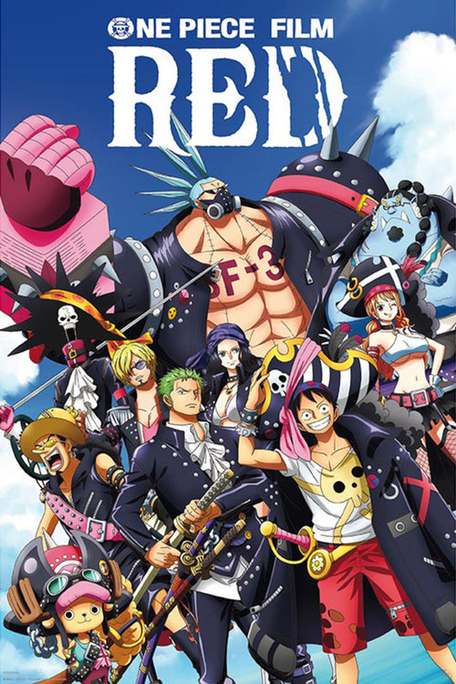 Gbeye GBYDCO193 One Piece Red Full Crew Póster 61x 91-5cm | Yourdecoration.es