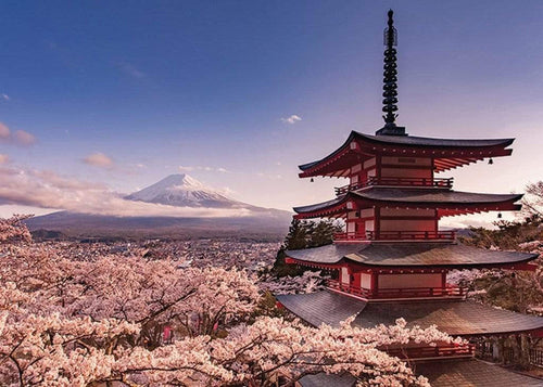 Pyramid Mount Fuji Blossom Póster 140x100cm | Yourdecoration.es
