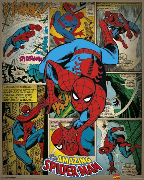 Pyramid Marvel Comics Spider Man Retro Póster 40x50cm | Yourdecoration.es