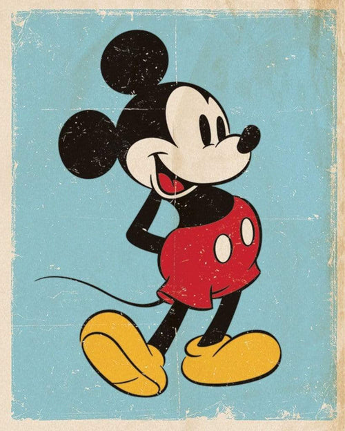 Pyramid Mickey Mouse Retro Póster 40x50cm | Yourdecoration.es