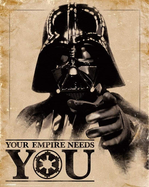 Pyramid Star Wars Classic Your Empire Needs You Póster 40x50cm | Yourdecoration.es