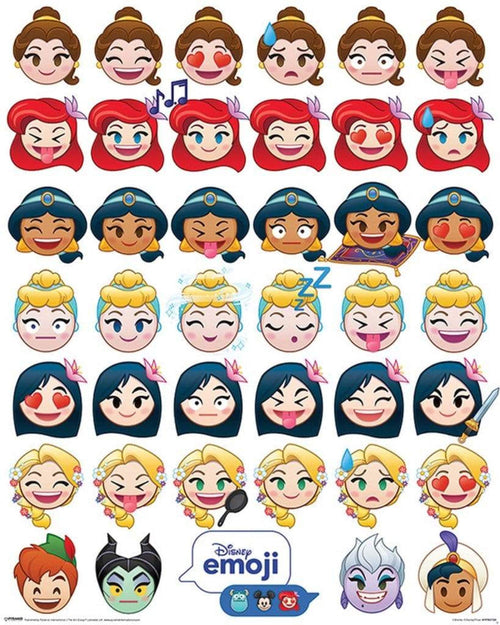 Pyramid Disney Emoji Princess Emotions Póster 40x50cm | Yourdecoration.es