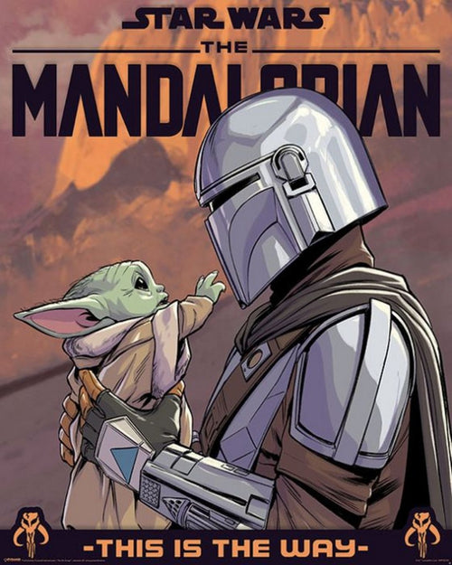 Pyramid Star Wars The Mandalorian Hello Little One Póster 40X50cm | Yourdecoration.es