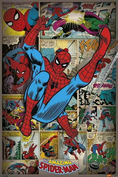 Pyramid Marvel Comics Spider Man Retro Póster 61x91,5cm | Yourdecoration.es