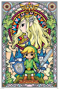 Pyramid The Legend of Zelda Stained Glass Póster 61x91,5cm | Yourdecoration.es