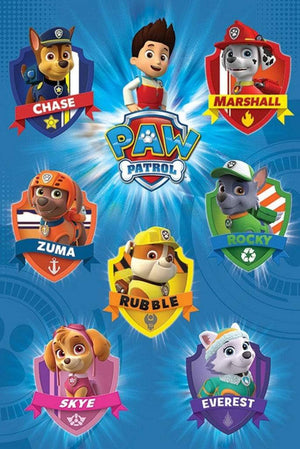 Pyramid Paw Patrol Crests Póster 61x91,5cm | Yourdecoration.es