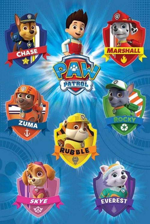 Pyramid Paw Patrol Crests Póster 61x91,5cm | Yourdecoration.es