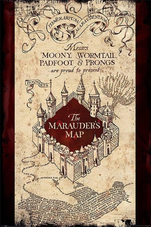 Pyramid Harry Potter The Marauders Map Póster 61x91,5cm | Yourdecoration.es