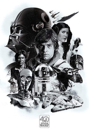 Pyramid Star Wars 40th Anniversary Montage Póster 61x91,5cm | Yourdecoration.es