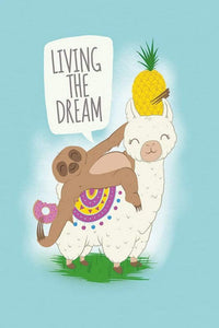 Pyramid Living the Dream Llama and Sloth Póster 61x91,5cm | Yourdecoration.es