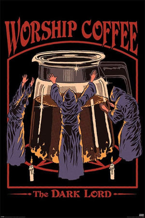 Pyramid Steven Rhodes Worship Coffee Póster 61x91,5cm | Yourdecoration.es