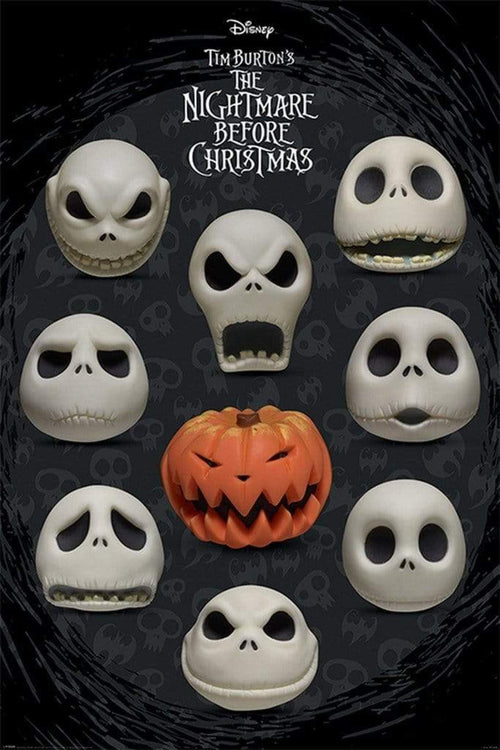 Pyramid Nightmare Before Christmas Many Faces of Jack Póster 61x91,5cm | Yourdecoration.es