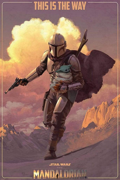 Pyramid Star Wars The Mandalorian On the Run Póster 61x91,5cm | Yourdecoration.es