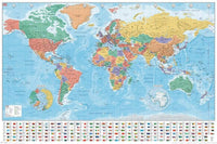 Pyramid World Map Modern 2020 Póster 91,5x61cm | Yourdecoration.es