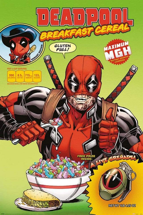 Pyramid Deadpool Cereal Póster 61x91,5cm | Yourdecoration.es
