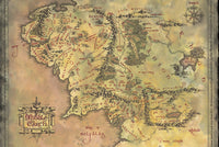 Pyramid The Lord of the Rings Middle Earth Map Póster 91,5x61cm | Yourdecoration.es