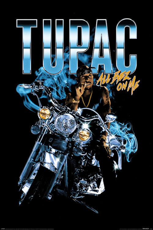 Pyramid Pp35000 Tupac Shakur All Eyez Motorcycle Póster 61X91-5cm | Yourdecoration.es