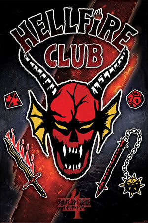 pyramid pp35197 stranger things 4 hellfire club emblem rift Póster 61x91-5cm | Yourdecoration.es