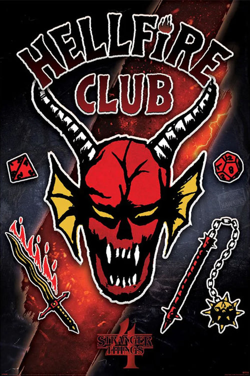 pyramid pp35197 stranger things 4 hellfire club emblem rift Póster 61x91-5cm | Yourdecoration.es